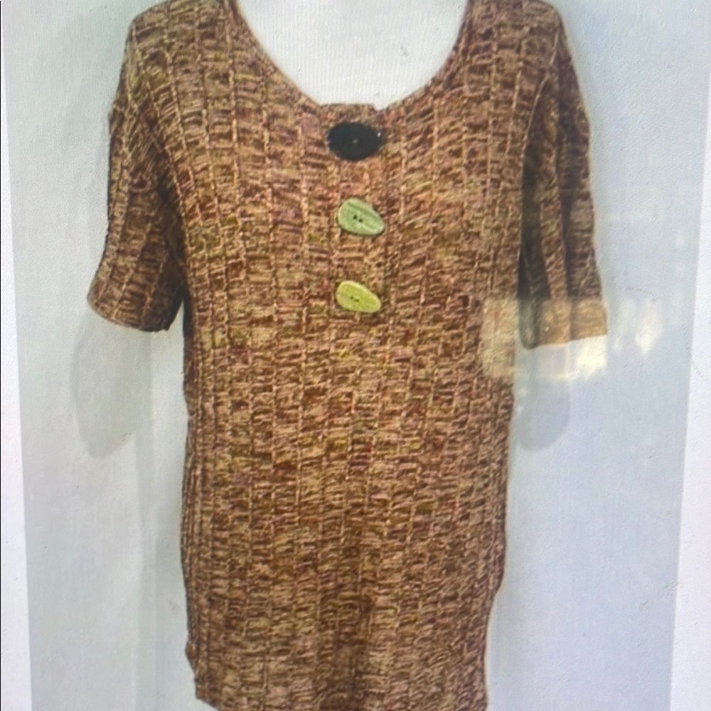 Stylish Brown Knit Women's Top
